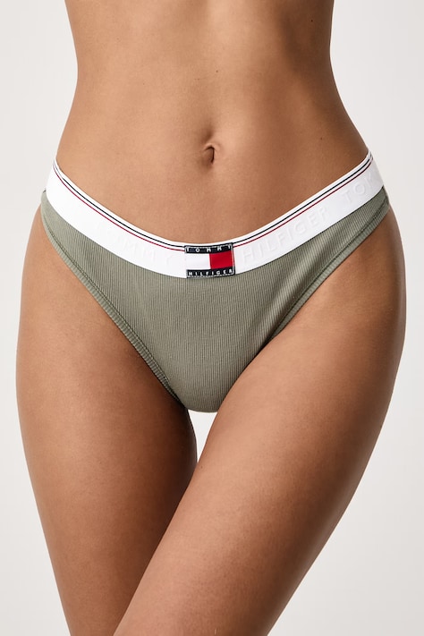 Tommy Hilfiger Прашки дамски с памук зелени UW0UW06701