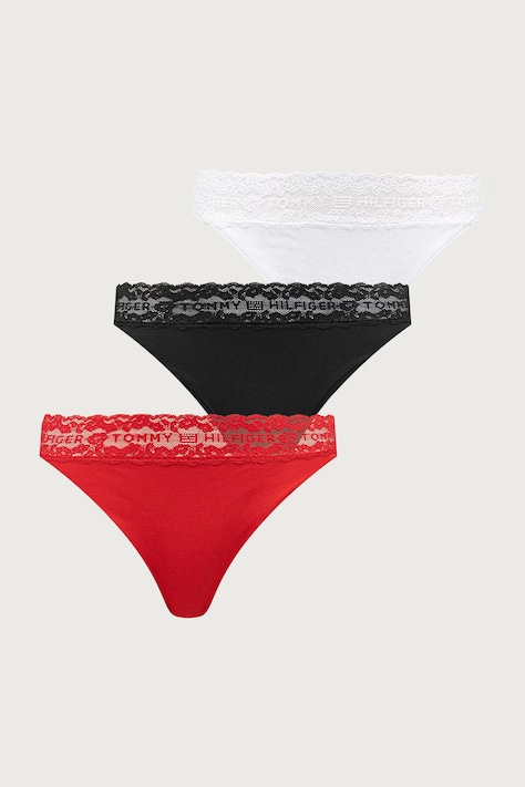 Tommy Hilfiger Tangá dámske 3-pak červené UW0UW06668