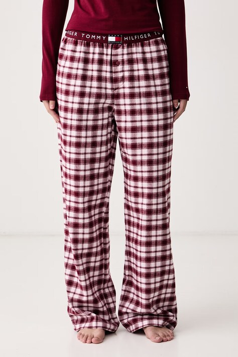 Tommy Hilfiger Spodnie piżamowe damskie bawełniane różowe UW0UW06624