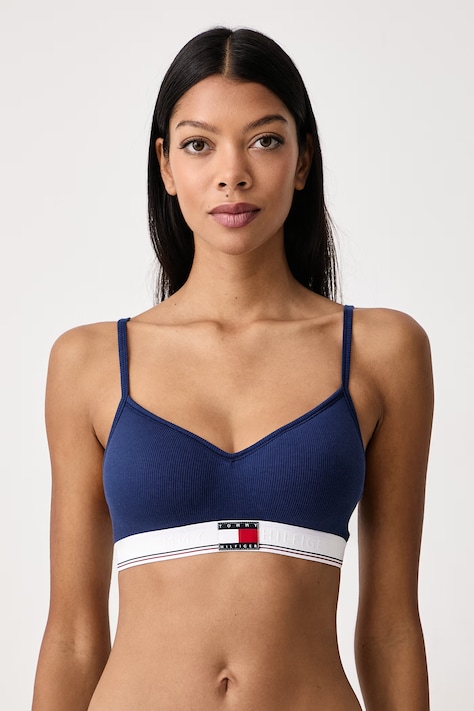 Tommy Hilfiger Grudnjak s trokutastim košaricama s pamukom mornarsko plavi UW0UW06698