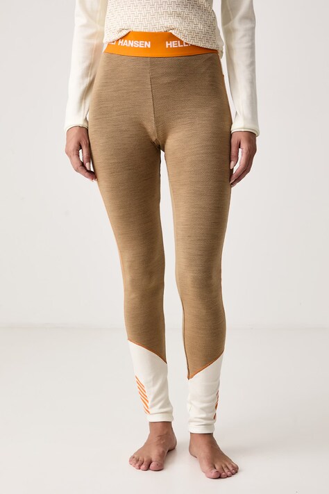 Helly Hansen Legginsy termoaktywne damskie z wełną merino LIFA MERINO brązowe 49380
