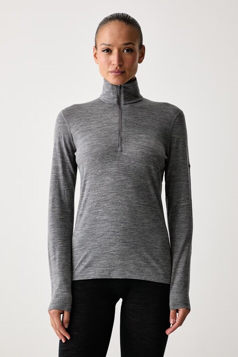 Icebreaker Longsleeve termoaktywny damski z wełny merino 200 Oasis szary IBB043800131