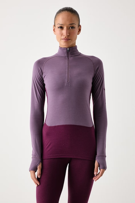 Icebreaker Longsleeve funkcyjny damski z wełny merino Merino ZoneKnit 200 fioletowy IB0A57CK0O11