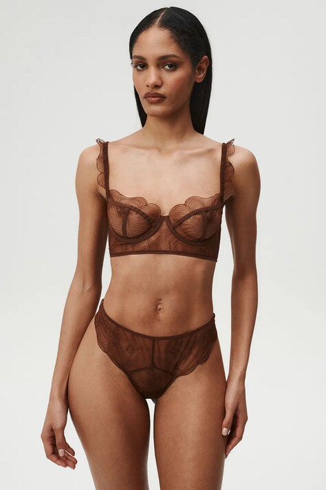 Undress Code tange za žene s čipkom Bliss smeđe 1326