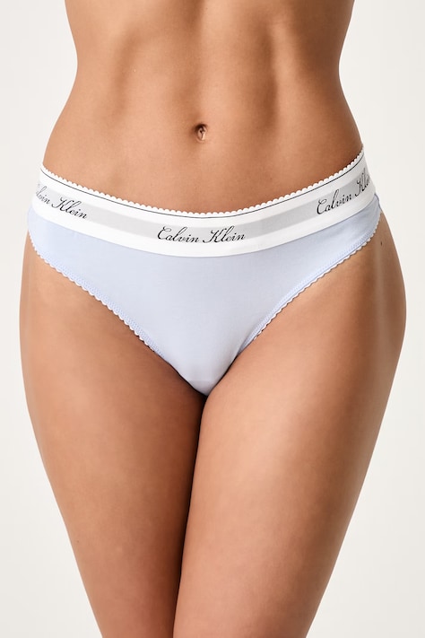 Calvin Klein Underwear Chiloți g-string pentru femei cu bumbac albaștri LV00QF9075