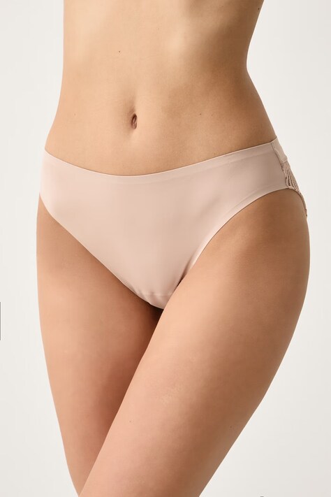 Calvin Klein Underwear Klasične hlačke ženske bež LV00QF8969