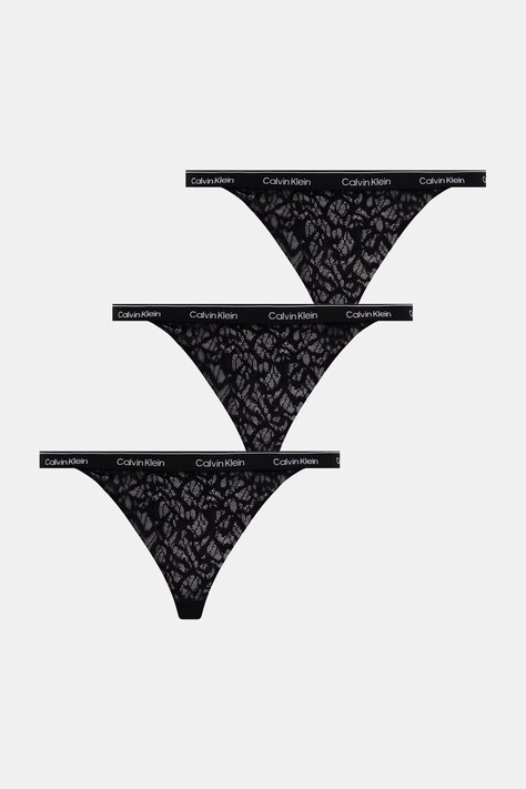 Calvin Klein Underwear figi damskie 3-pack czarne LV00QD5434