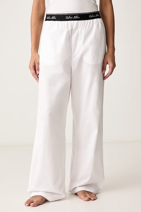 Calvin Klein Underwear Donji dio pidžame za žene od pamuka bijeli LV00QS7679