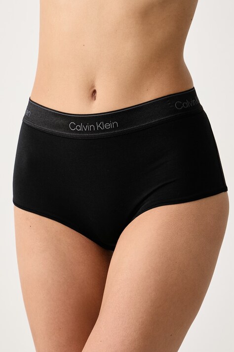 Calvin Klein Underwear Oprijete boksarice ženske z bombažem črne LV00QF9081