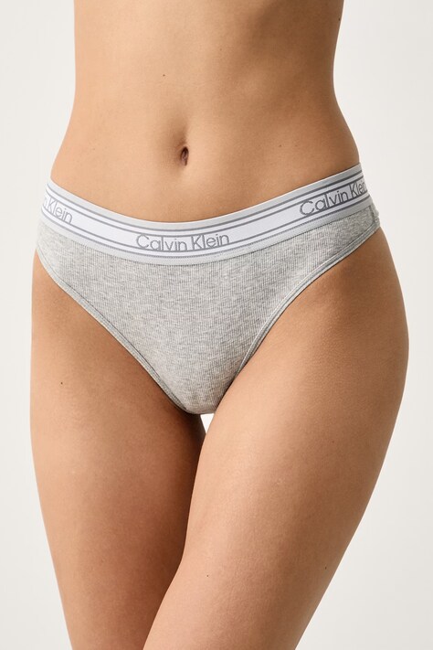 Calvin Klein Underwear Στρινγκ γυναικεία με βαμβάκι γκρί LV00QF9057