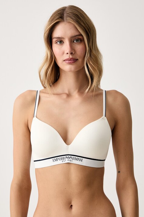 Emporio Armani Underwear Biustonosz z bawełną beżowy EW000442 AF27298