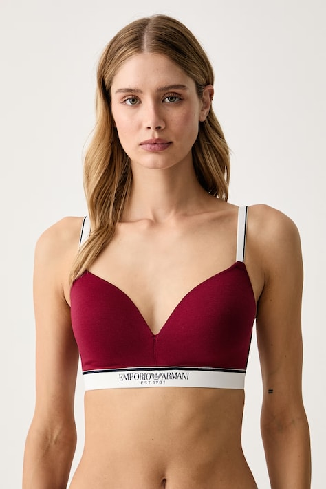 Emporio Armani Underwear Biustonosz z bawełną bordowy EW000442 AF27298