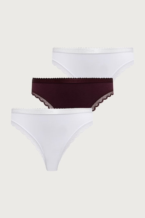 United Colors of Benetton Majtki damskie z bawełną 3-pack bordowe 3XCM1S034