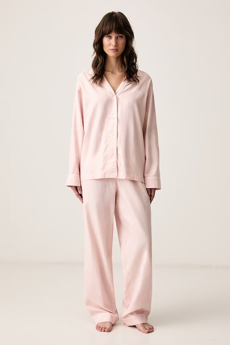 Lauren Ralph Lauren Piżama dwuczęściowa damska bawełniana różowa ILN92555