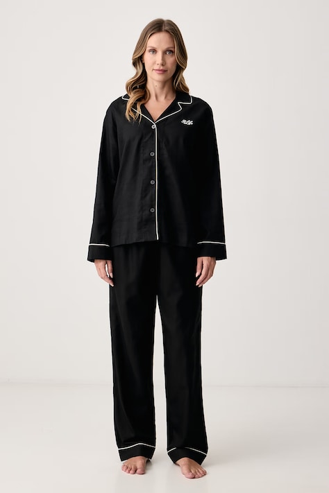 Lauren Ralph Lauren Piżama dwuczęściowa damska bawełniana czarna ILN92555