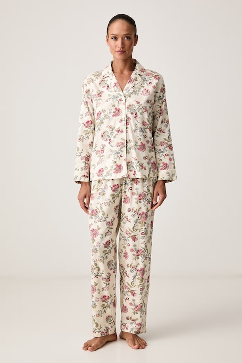 Lauren Ralph Lauren Piżama dwuczęściowa damska z bawełną beżowa ILN92554