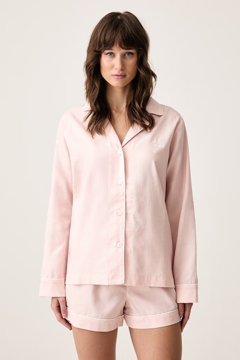Lauren Ralph Lauren Piżama dwuczęściowa damska bawełniana różowa ILN12555