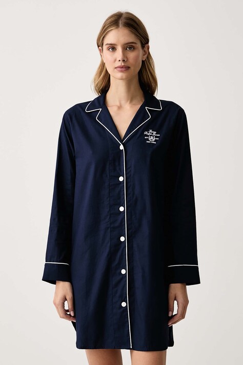 Lauren Ralph Lauren Koszula nocna damska bawełniana granatowa ILN32545