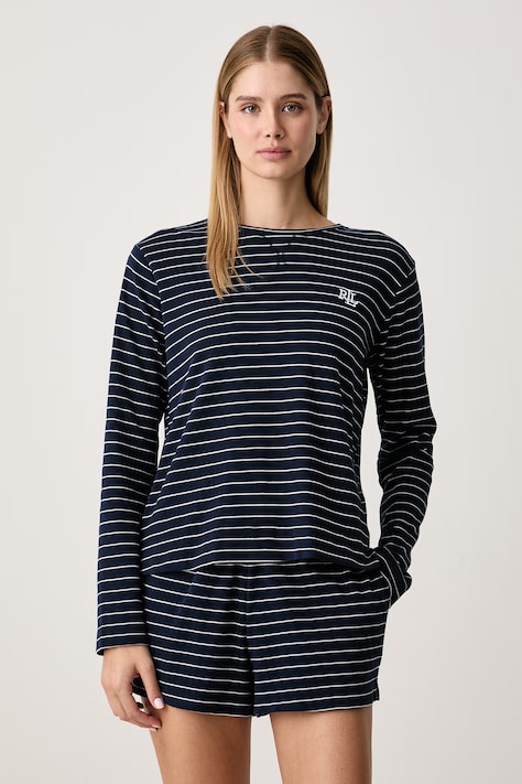 Lauren Ralph Lauren Piżama damska z bawełną granatowa ILN12523