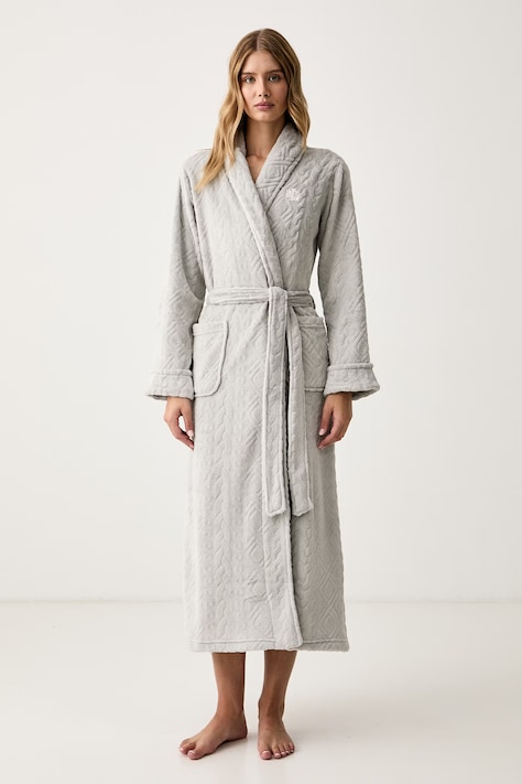 Lauren Ralph Lauren Szlafrok damski szary ILN52534