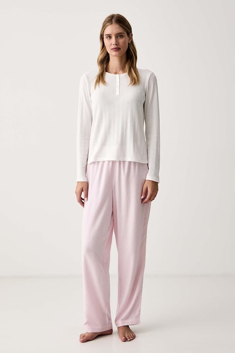 Lauren Ralph Lauren Piżama damska z bawełną różowa ILN72537