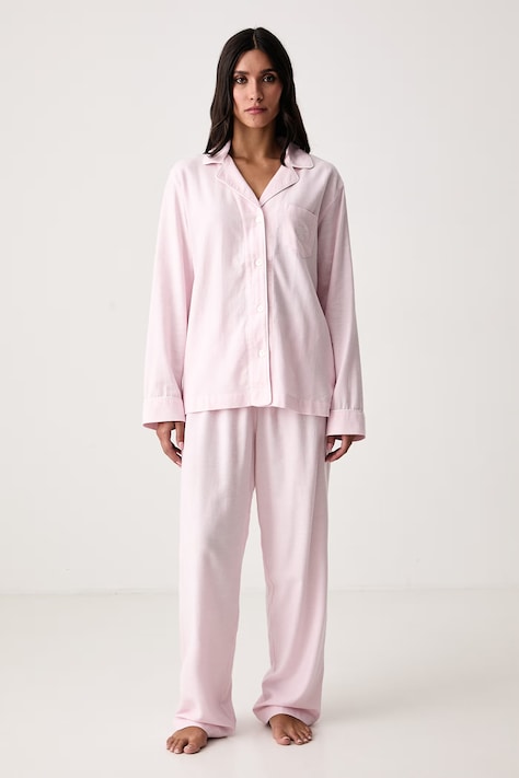 Lauren Ralph Lauren Pijama pentru femei cu bumbac roz ILN92537
