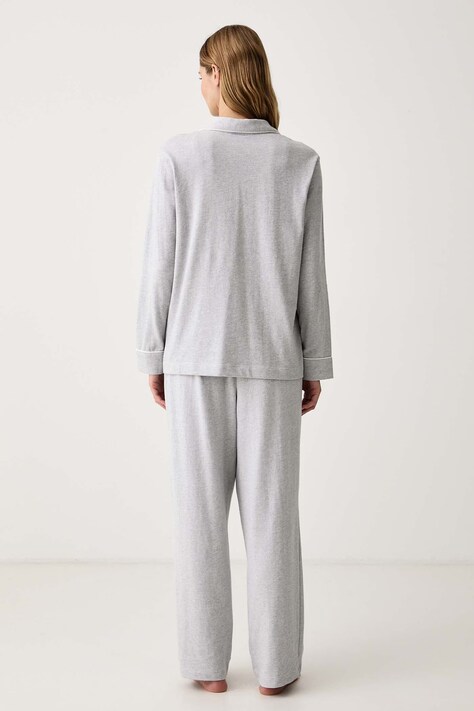 Lauren Ralph Lauren піжама жіноча бавовняна — AW26-BIDYZL, сірий — фото 2