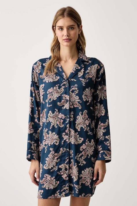 Lauren Ralph Lauren Koszula nocna damska z bawełną granatowa ILN32529