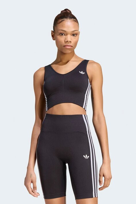 adidas Originals Biustonosz sportowy Essentials Seamless czarny KZ4109