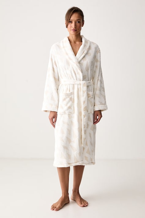 DKNY Szlafrok damski beżowy YI00141F