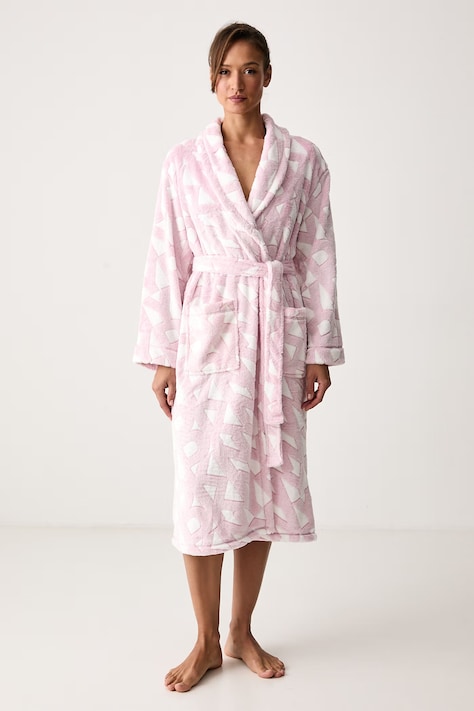 DKNY Szlafrok damski różowy YI00141F