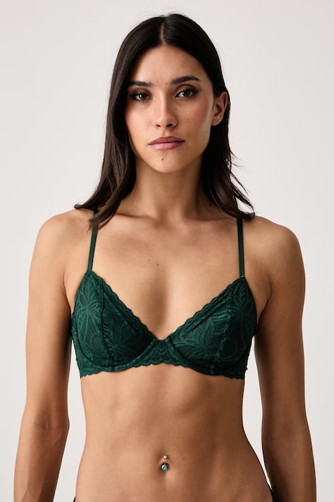 DKNY Biustonosz koronkowy zielony DK7552