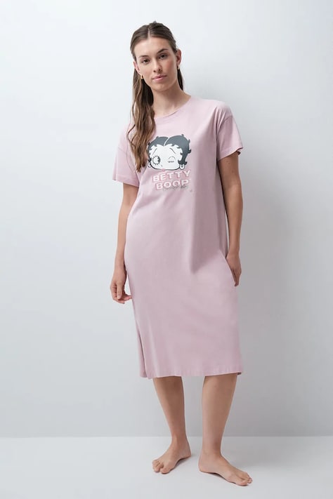 women'secret Koszula nocna damska bawełniana różowa 4444828