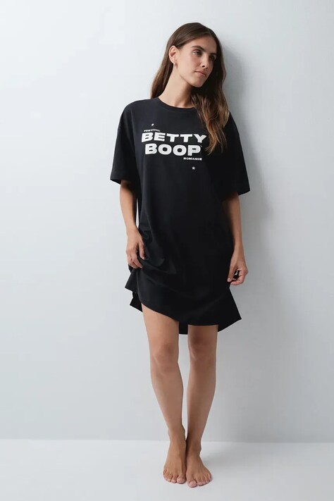women'secret Koszula nocna damska bawełniana szara 4444827