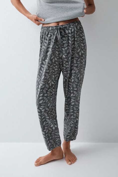 women'secret Spodnie piżamowe damskie z bawełną szare 3704537