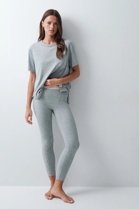 women'secret Piżama dwuczęściowa damska z modalem szara 4754187