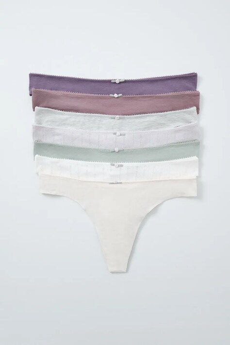 women'secret Figi damskie bawełniane z elastanem 7-pack multicolor 4934586