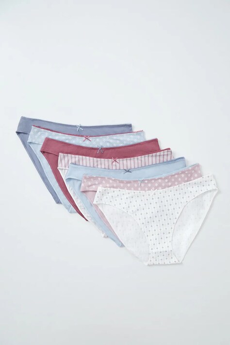 women'secret Figi damskie z bawełną 7-pack multicolor 4934582