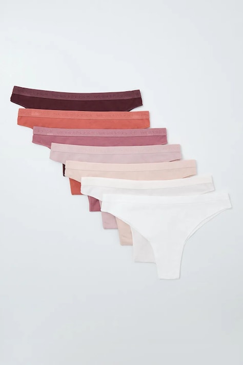 women'secret Figi damskie bawełniane z elastanem 7-pack multicolor 4934596