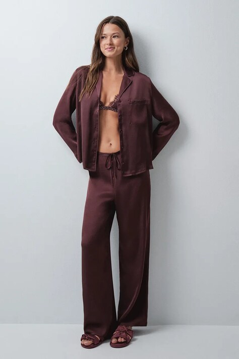 women'secret Dvojdielne pyžamo dámske burgundské 3594786