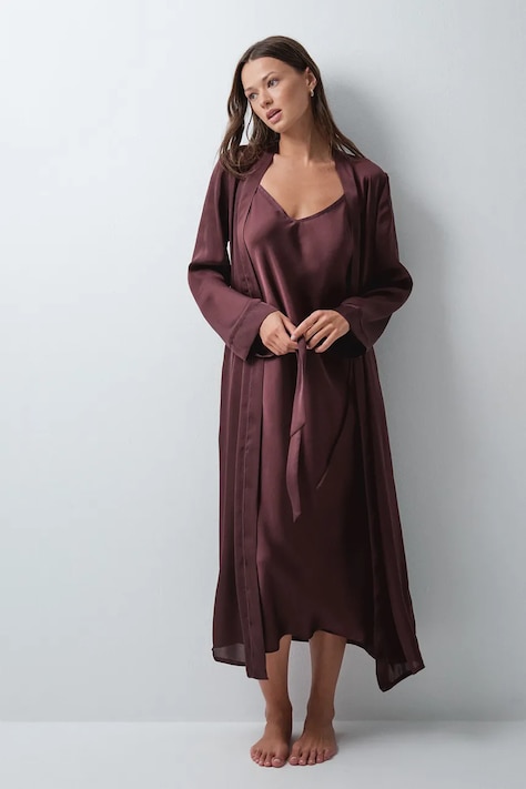 women'secret Szlafrok damski bordowy 4684187