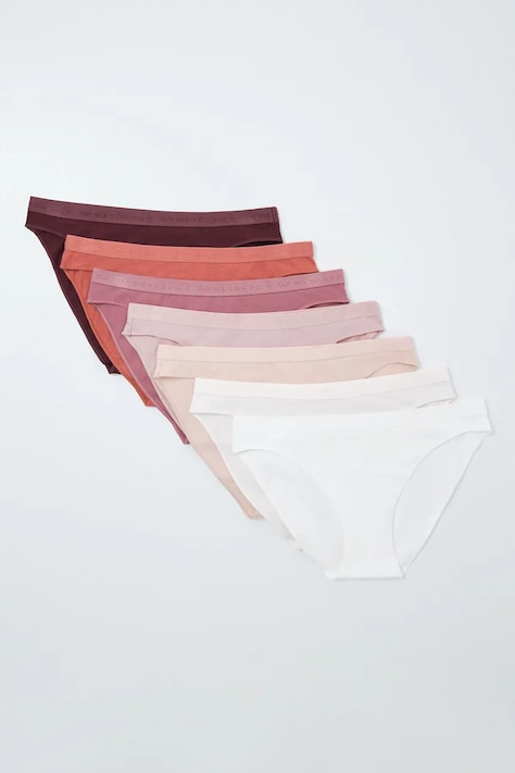 women'secret Figi damskie bawełniane z elastanem 7-pack multicolor 4934595
