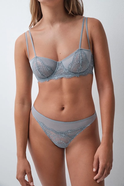 women'secret Stringi damskie koronkowe niebieskie 4214263