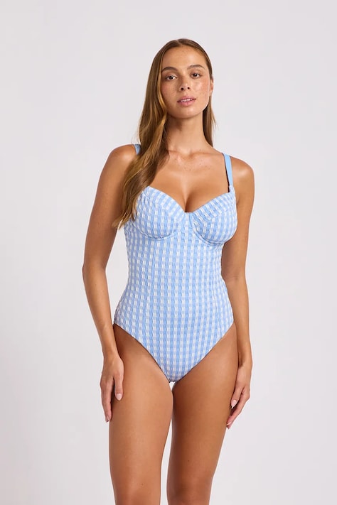 Seafolly strój kąpielowy jednoczęściowy damski DD niebieski 11187DD236