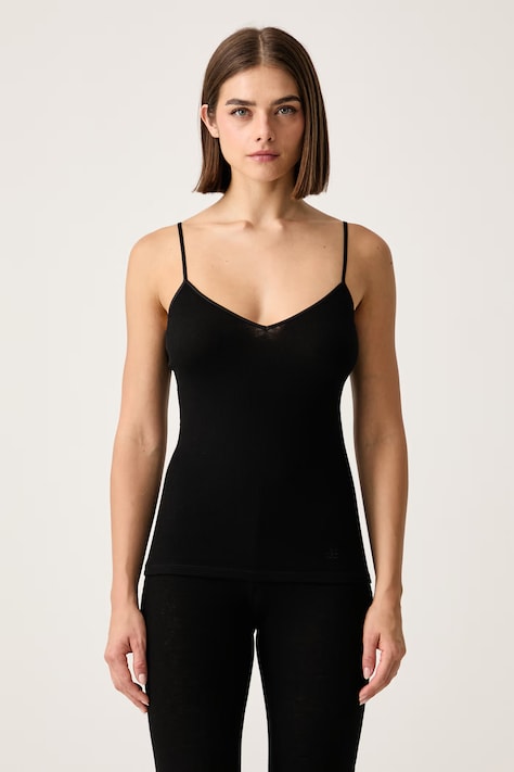 Chantelle Top bieliźniany damski z wełną Warm Radiance czarny C1B8I4