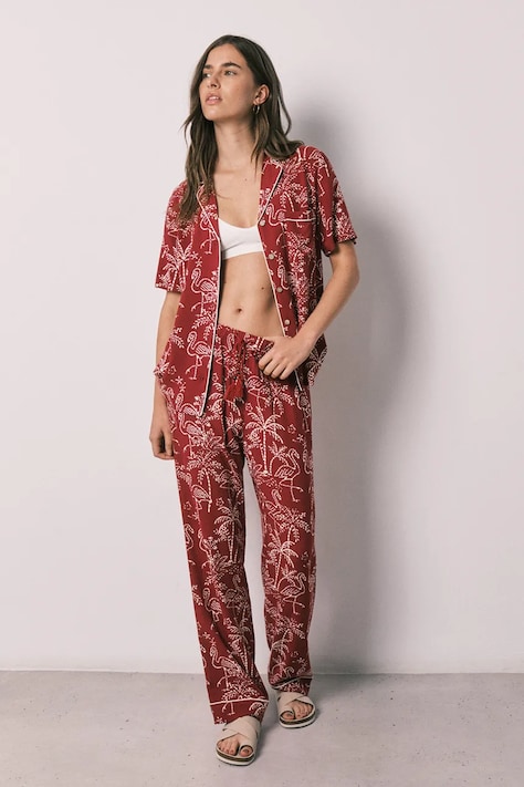 women'secret piżama damska z wiskozy czerwona 3134021