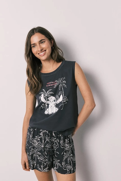 women'secret piżama damska bawełniana szara 3134030