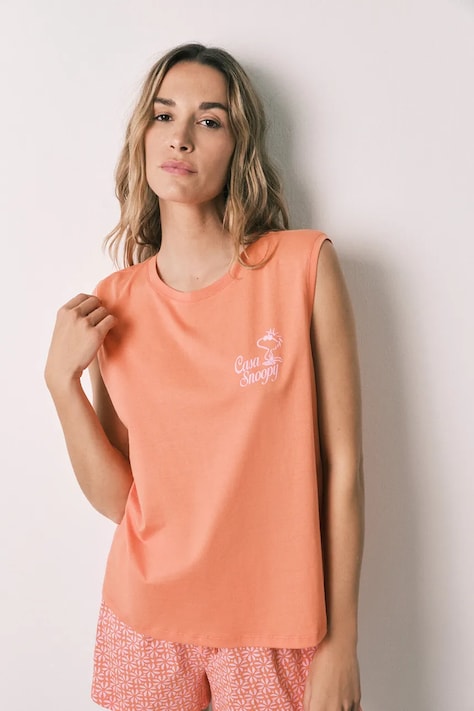 women'secret piżama damska bawełniana pomarańczowa 3134035