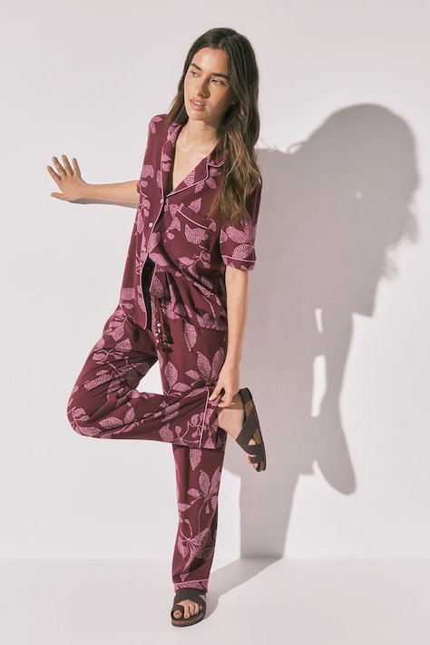 women'secret piżama damska z wiskozy bordowa 3794099