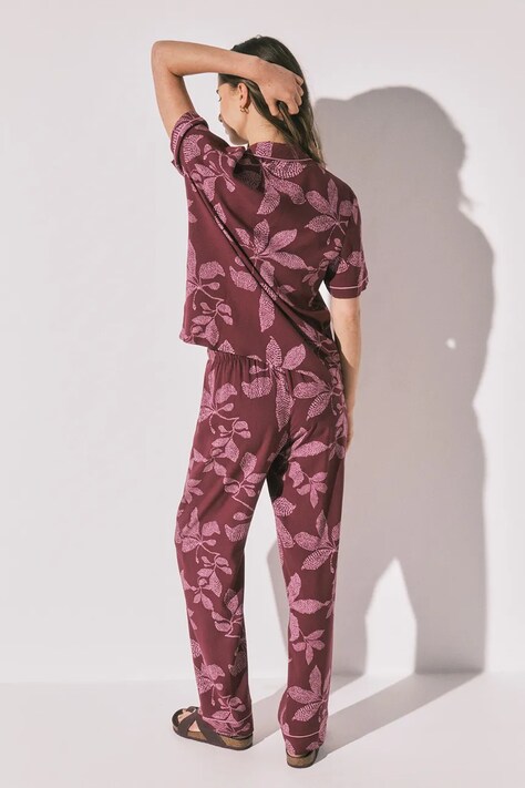 women'secret piżama damska z wiskozy bordowa 3794099